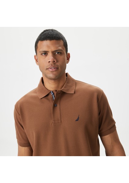 Erkek Kahverengi Classic Fit Kısa Kollu Polo fırsatları