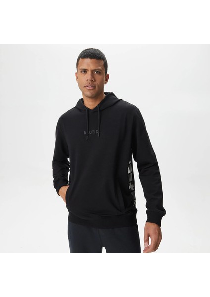 Erkek Siyah Standart Fit Sweatshirt