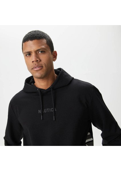 Erkek Siyah Standart Fit Sweatshirt