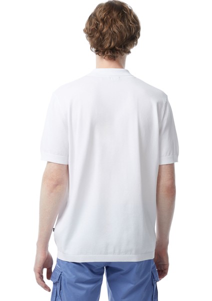 Erkek Beyaz Classic Fit Kısa Kollu Triko fiyatları