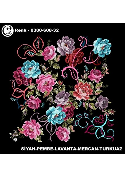 Desenli Oyalık Yazma - 0300-608 - Renk-32
