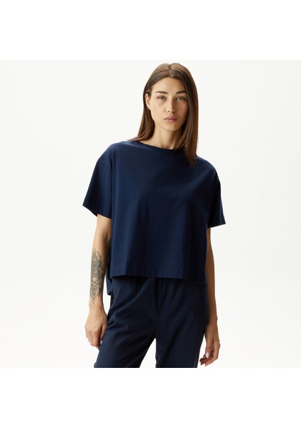 Kadın Lacivert Relaxed Fit T-Shirt