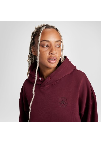 Classic Kadın Oversized Fit Bordo Hoodie fırsatları