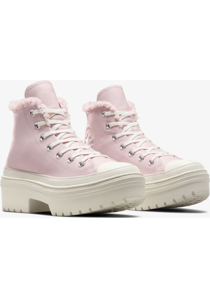 Chuck Taylor All Star Lugged Heel Unisex Pembe Deri Platform Bot fiyatları