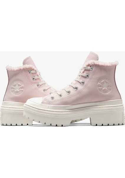 Chuck Taylor All Star Lugged Heel Unisex Pembe Deri Platform Bot indirimleri