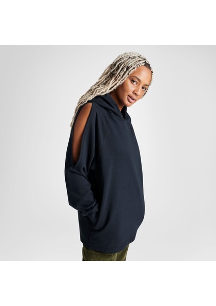 Classic Kadın Siyah Hoodie