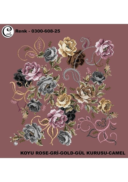 Desenli Oyalık Yazma - 0300-608 - Renk-25