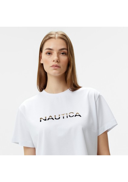 Kadın Beyaz Kısa Kollu T-Shirt fırsatları