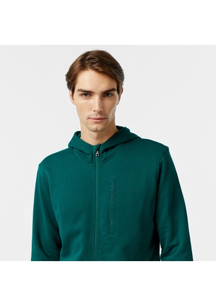 Erkek Yeşil Standart Fit Sweatshirt