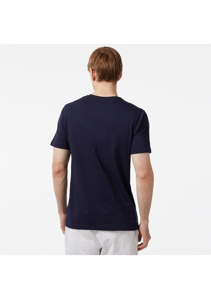 Erkek Lacivert Standart Fit Kısa Kollu Baskılı T-Shirt fiyatları