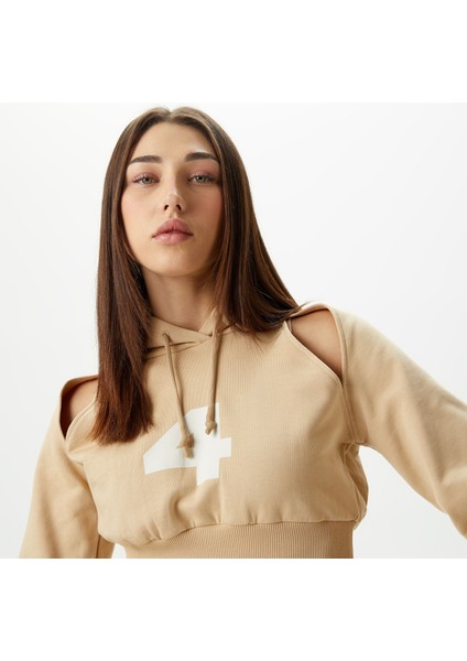 Unıted4 Classic Kadın Krem Hoodie fırsatları
