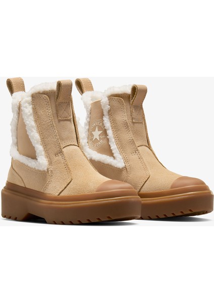 Chuck Taylor All Star Chelsea Lugged Çocuk Kahverengi Süet Platform Bot fiyatları