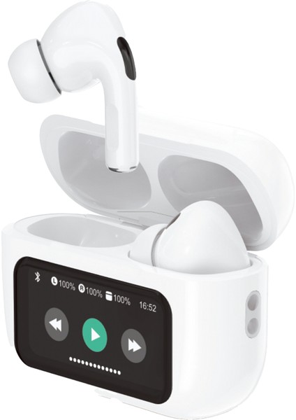 Dokunmatik LED Ekranlı Bluetooth Kulaklık Touch Screen Beyaz Renk Bluetooth Kulaklık fiyatları