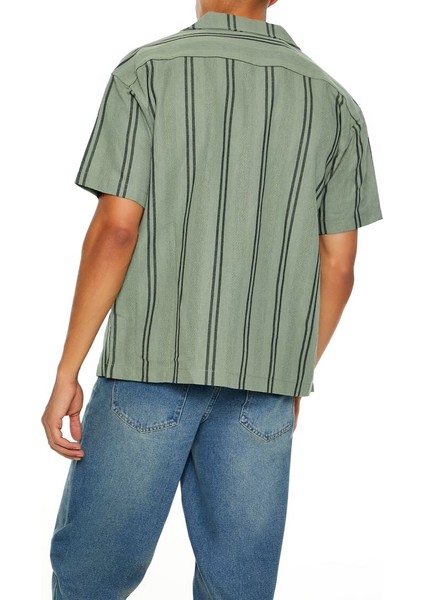 Dokulu Çizgili Gömlek modelleri