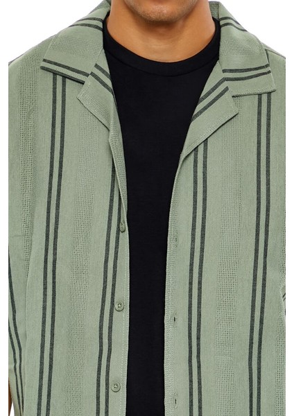 Dokulu Çizgili Gömlek indirimleri