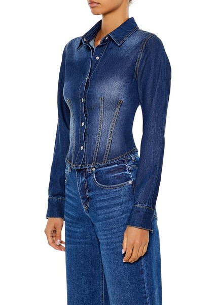 Denim Uzun Kollu Gömlek fırsatları