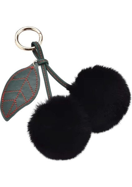 Baihu Yeni Moda Peluş Kiraz Anahtarlıklar Kadınlar Kızlar Kaık Karikatür Tavşan Kürk Top Ponpon Y (Yurt Dışından)