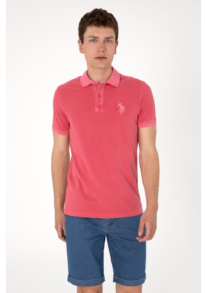 Erkek Koyu Pembe Tişört Basic 50298053-VR167