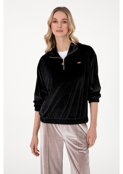 Kadın Siyah Sweatshirt 50292400-VR046
