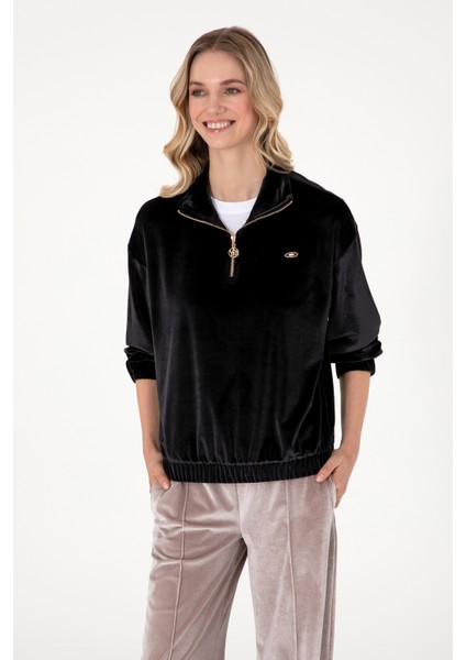 Kadın Siyah Sweatshirt 50292400-VR046 modelleri
