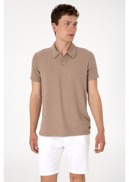 Erkek Camel Tişört 50303227-VR015