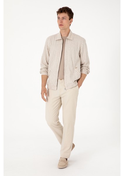 Erkek Krem Dokuma Mont 50299602-VR071 fırsatları