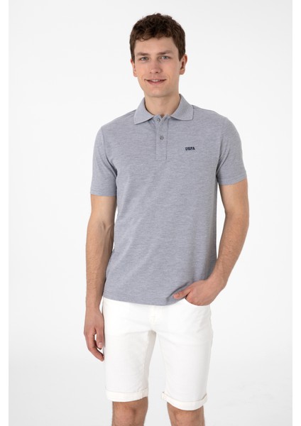 Erkek Gri Melanj Tişört Basic 50306007-VR086