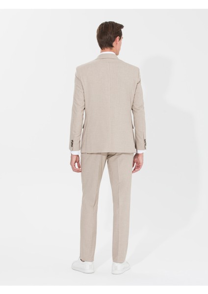Erkek Bej Slim Fit Takım Elbise 50269373-VR011 fırsatları