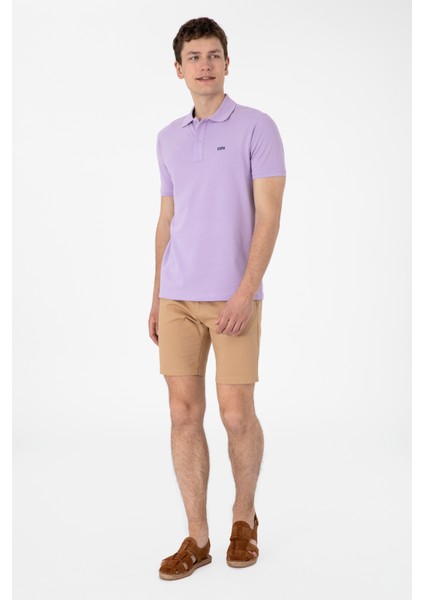 Erkek Lila Tişört Basic 50306007-VR034