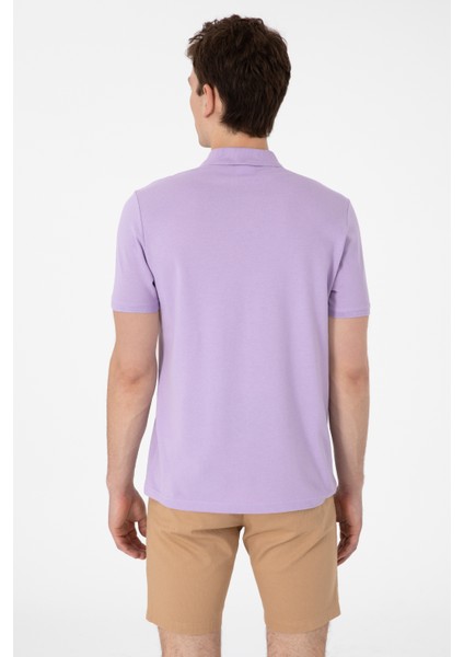 Erkek Lila Tişört Basic 50306007-VR034