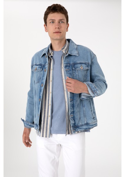Erkek Açık Mavi Gömlek Jean 50304319-DN0021