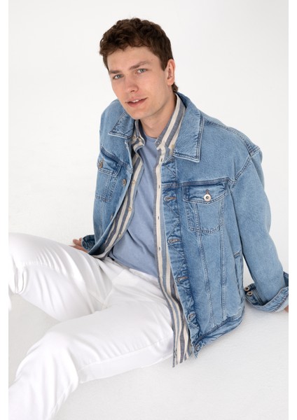Erkek Açık Mavi Gömlek Jean 50304319-DN0021 modelleri