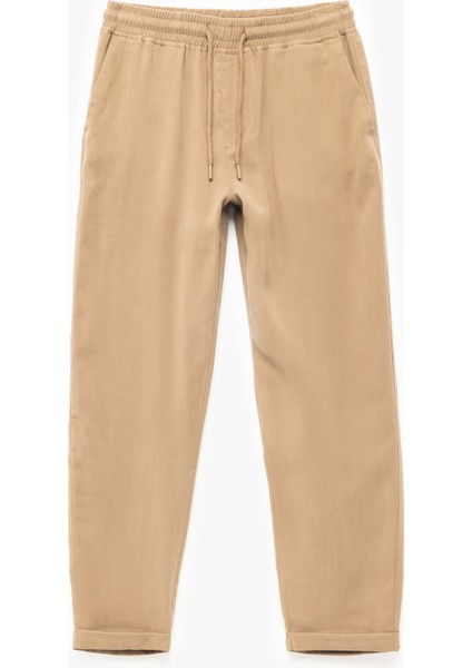 Viskon Cep Detaylı Rayon Tapered Beli Bağcıklı Eşofman Pantolon