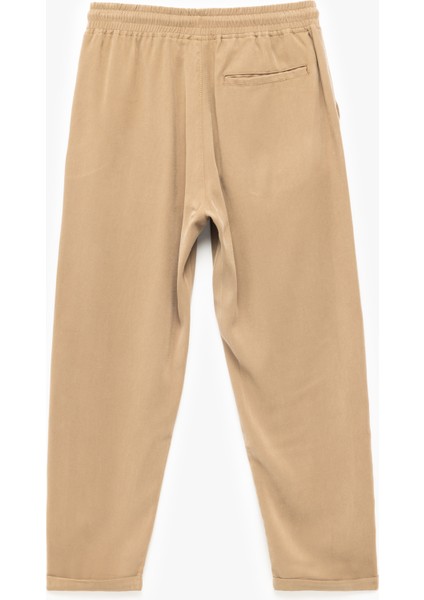 Viskon Cep Detaylı Rayon Tapered Beli Bağcıklı Eşofman Pantolon
