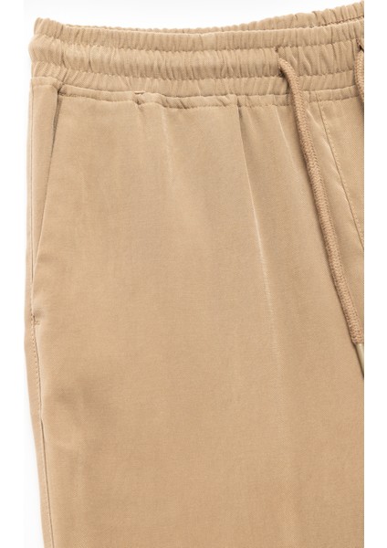 Viskon Cep Detaylı Rayon Tapered Beli Bağcıklı Eşofman Pantolon
