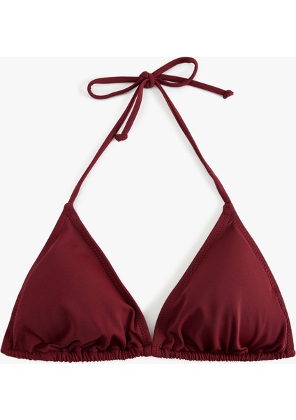 Boyundan Bağlamalı Üçgen Bikini Üstü