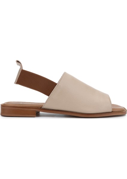 Kadın Deri Leopar Düz Sandalet 838 16235 Bn Sndlt Y25 Leopar