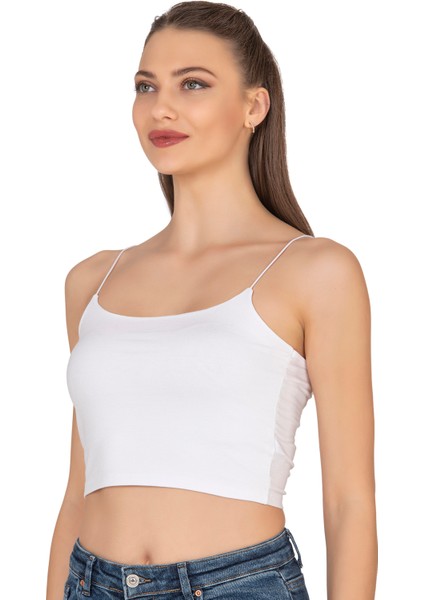 Özkan 27370 Kadın Modal Pamuklu Likralı Esnek Rahat Vücuda Oturan Spagetti Askılı Örme Crop Atlet modelleri
