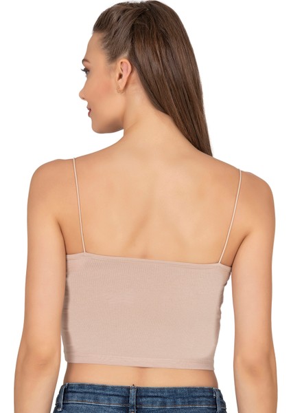 Özkan 27370 Kadın Modal Pamuklu Likralı Esnek Rahat Vücuda Oturan Spagetti Askılı Örme Crop Atlet fiyatları