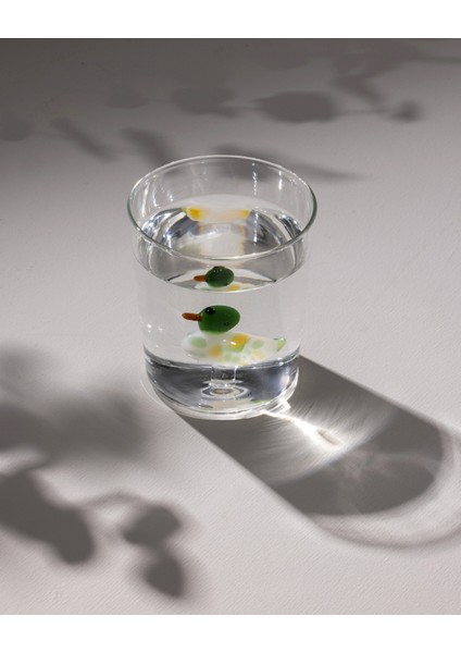Violet Borosilikat Cam Bardak - Yeşil - 350 ml