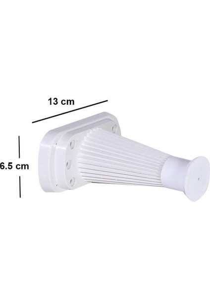 (4 Adet) Mobilya Kanepe Puf Sehpa Konsol Ayağı Beyaz Baza Yükseltici Ayak 15 cm
