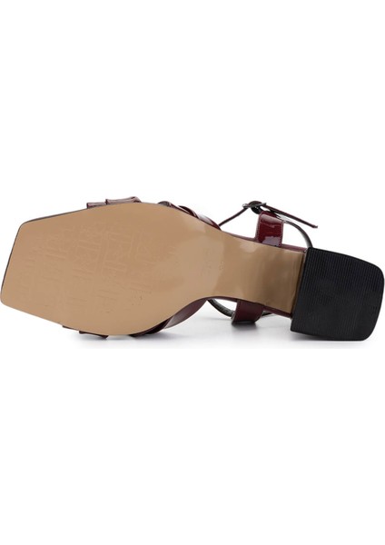 Kadın Vegan Bordo Rugan Topuklu Ayakkabı 1134 5060 Bn Ayk Y25 Bordo Rgn indirimleri