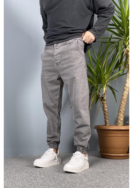 Paçası Lastikli Boyfriend Jogger Kot Pantolon