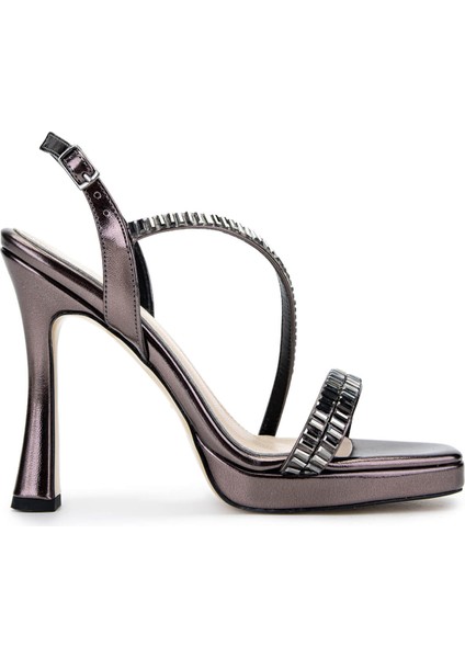 Kadın Vegan Gri Topuklu Ayakkabı 1131 200 Bn Ayk Y25 Antrasıt