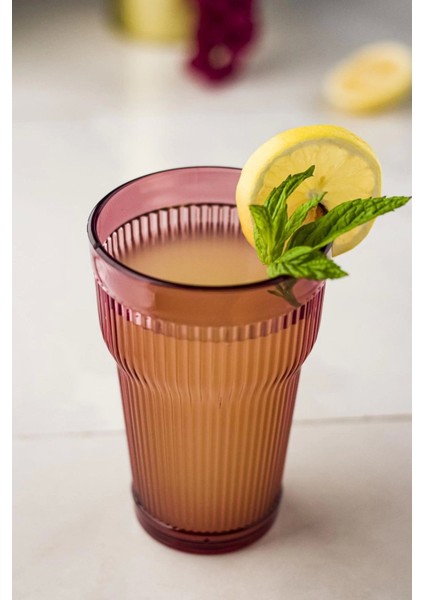 Akrilik Mürdüm Tekli Uzun Bardak & Su Meşrubat Bardağı 400 ml ( Cam Değildir ) fiyatları