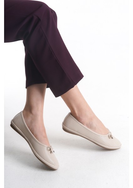 202 Bej Comfort Casual Kadın Babet modelleri
