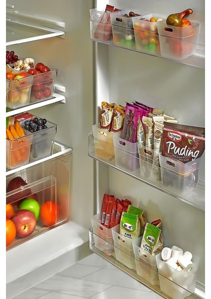 6 Adet Buzdolabı Kapak Raf Düzenleyici, Mutfak Banyo Çekmece Içi Mini Organizer Kutu 6’lu Set fiyatları