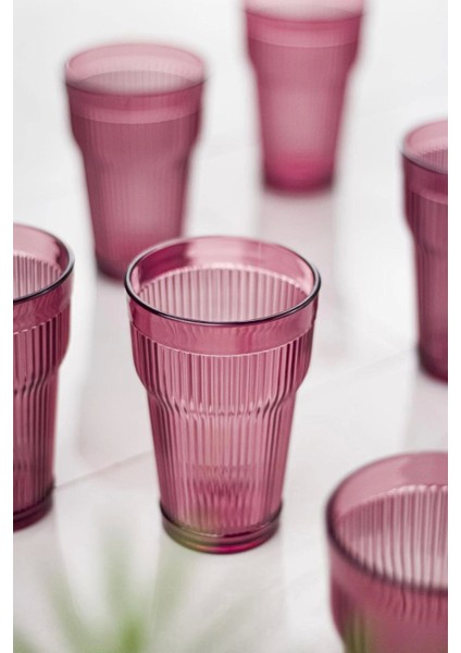 Akrilik Mürdüm 6'lı Uzun Bardak & Su Meşrubat Bardağı 400 ml ( Cam Değildir ) fiyatları