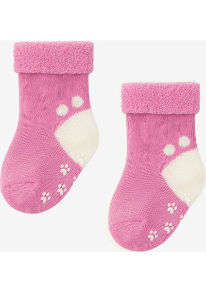Kız Bebek 3'lü Havlu Soket Çorap Pembe-Beyaz-Sarı fırsatları