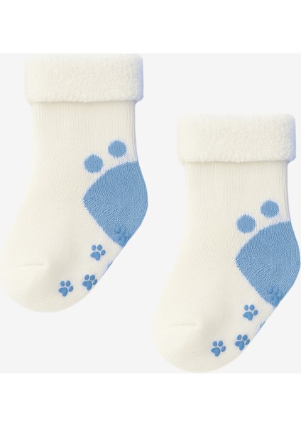 Bebek 3'lü Havlu Soket Çorap Mavi-Beyaz-Sarı modelleri